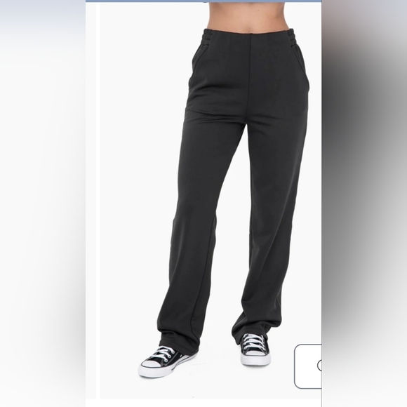 Mono B Pants - New Mono B Micro Fleece Wide Leg Pants Med